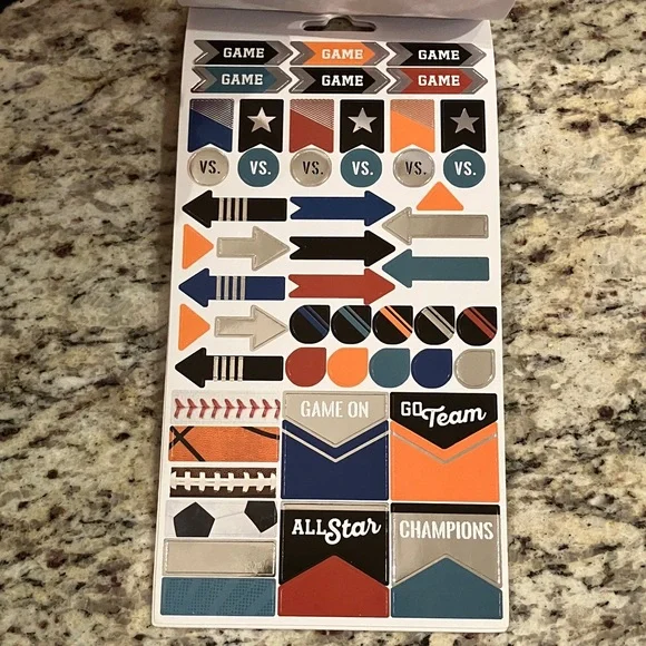 Sports Planner Stickers 260 Piece Game Day Set for Journals Calendars Scrapbooks - Picture 5 of 6